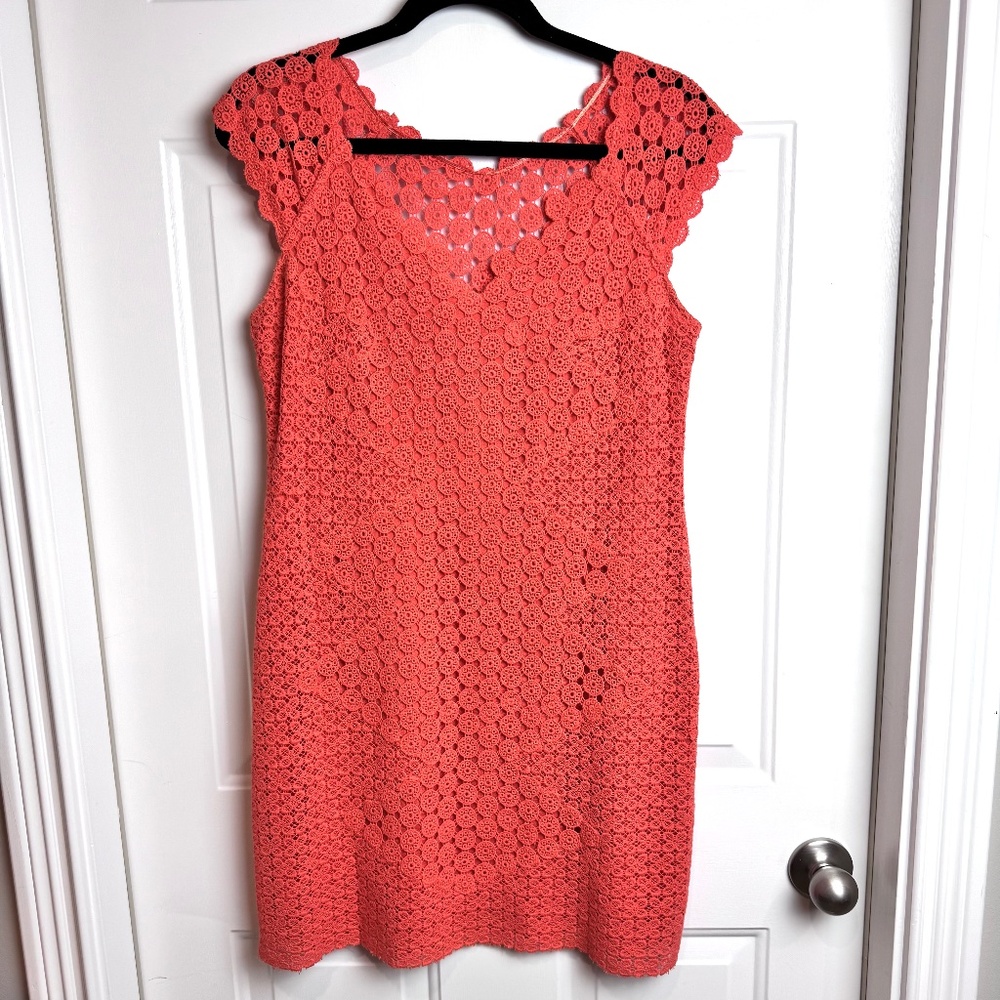 Anthropologie Yoana Baraschi Orange Sheath Dress